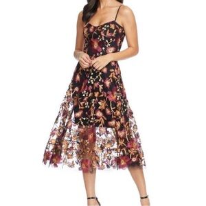 NWT Dress the Population Uma Fit and Flare dress